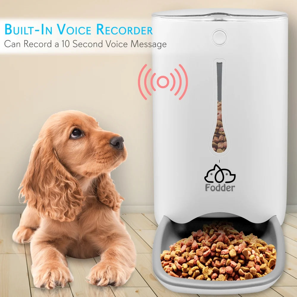 SLAPF30 - Smart Automatic Cat & Dog Food Dispenser - Digital Pet Feeder with Voice Message Playback